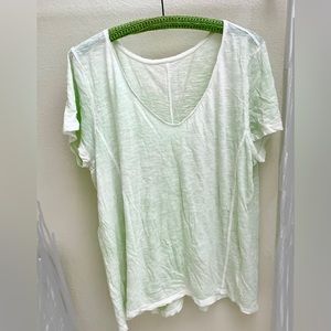 J JILL sun bleached slub tee, light green, XL